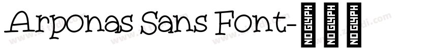 Arponas Sans Font字体转换